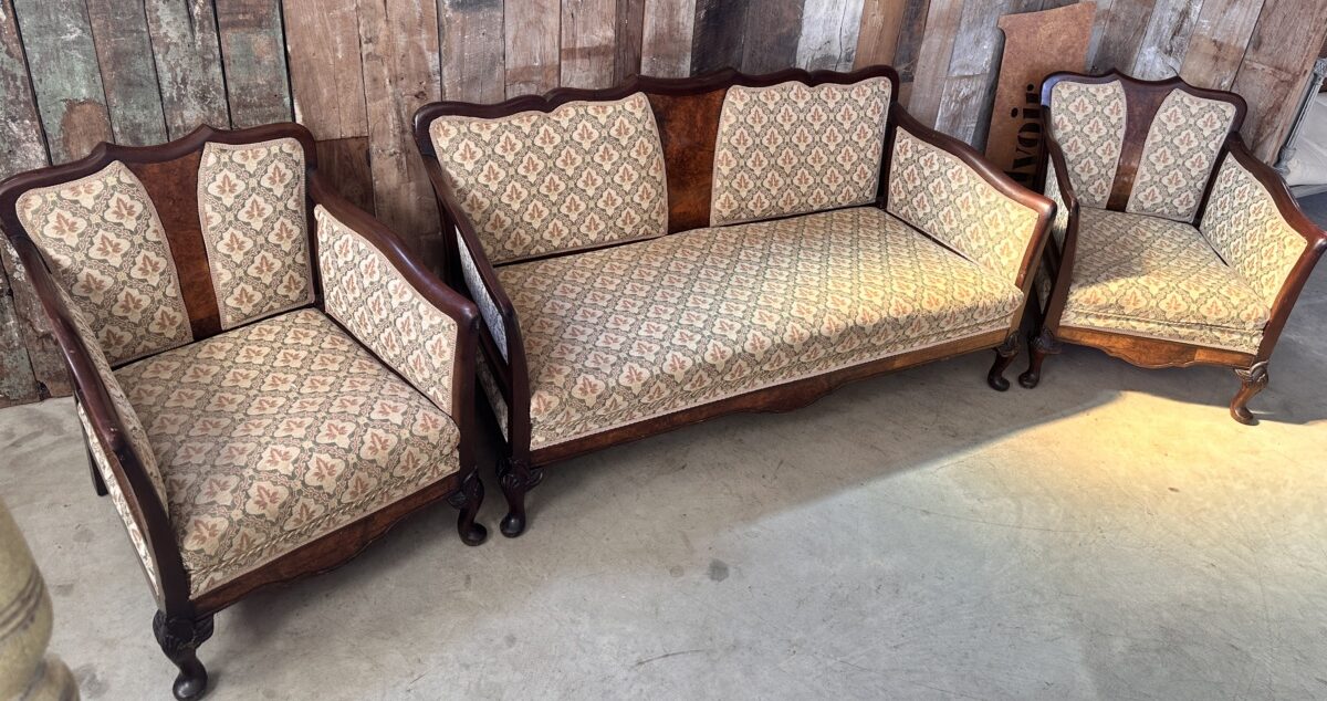 Art Nouveau French Walnut Salon