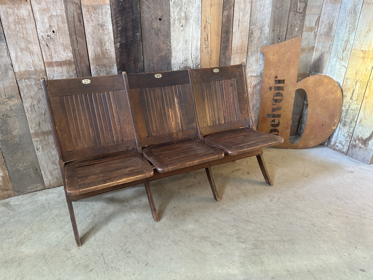 French Cinema Theatre Seats Bench