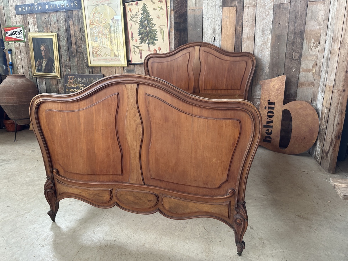 French Walnut Double Bed