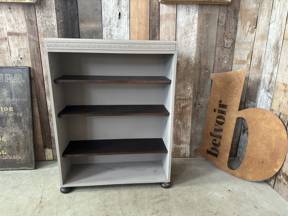 Vintage Painted Oak Adjustable Bookcase- Coco Annie Sloan
