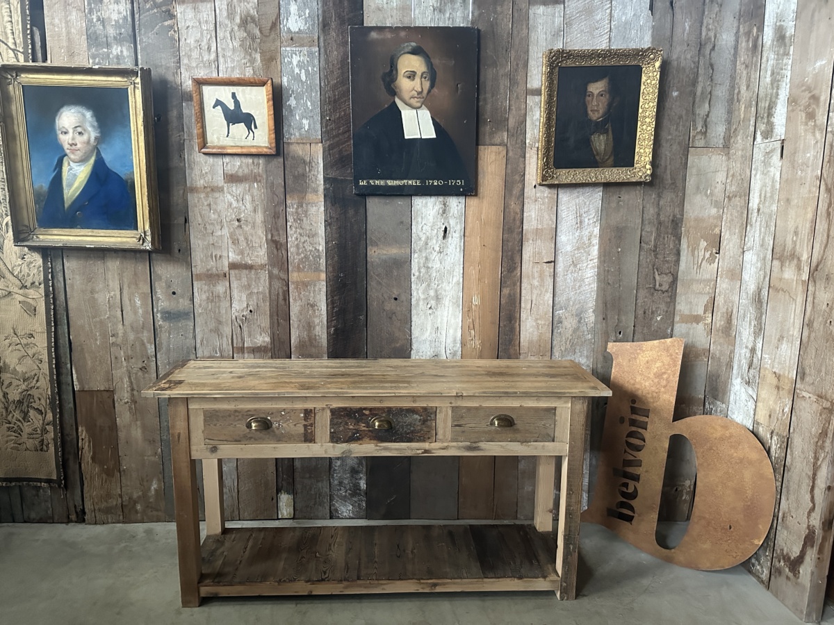 Vintage Pine Console Hall Table Island