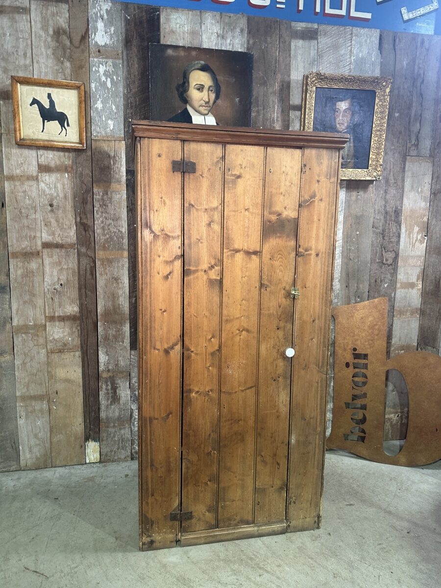 English Pine Tall Linen Housekeeper Cupboard