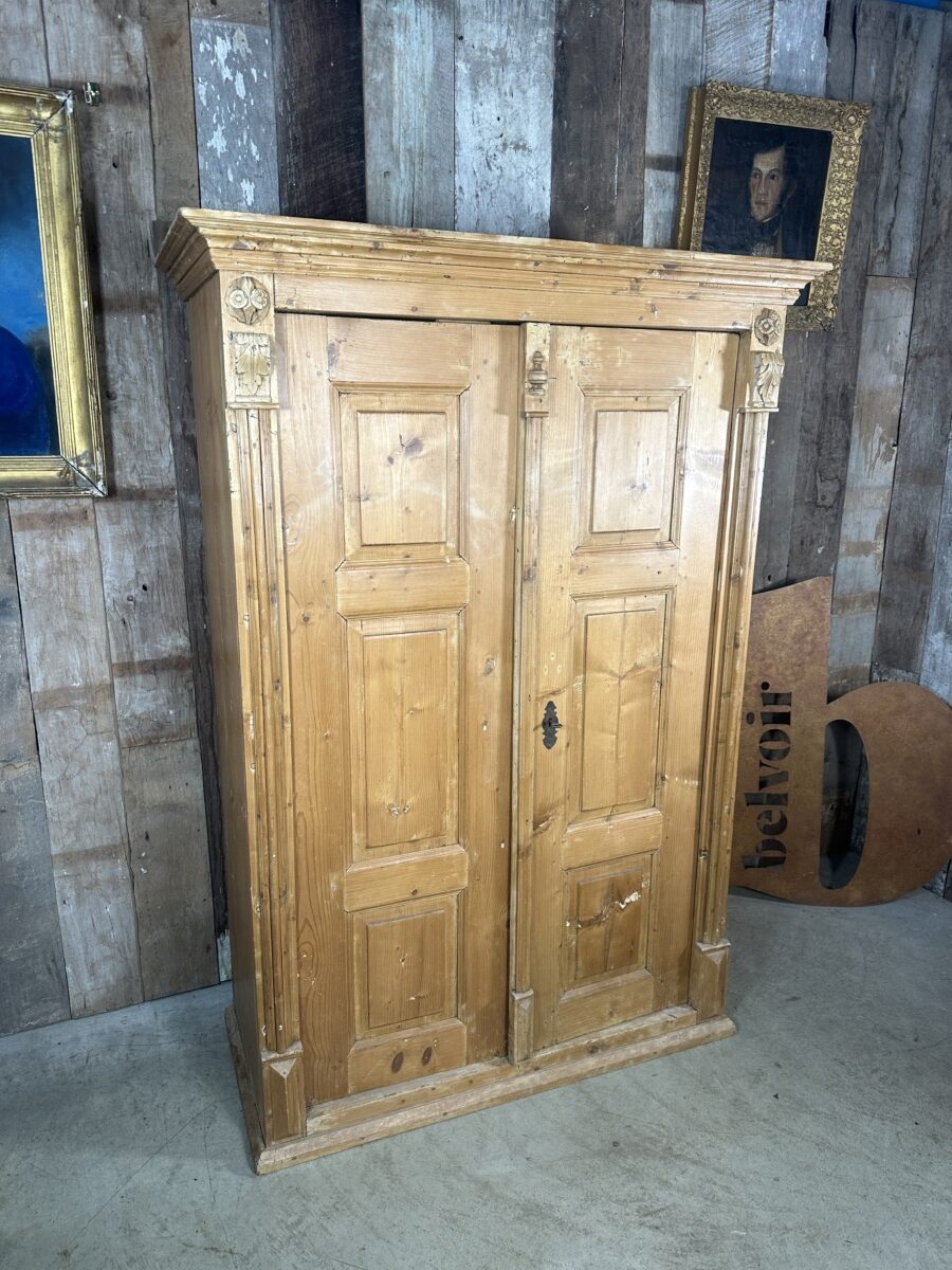 Dutch Pine Armoire Wardrobe
