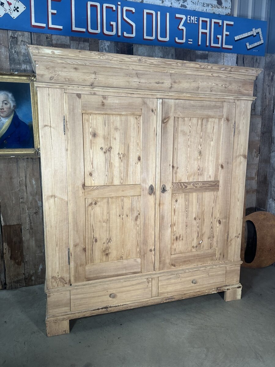 Swedish Pine Double Armoire Wardrobe