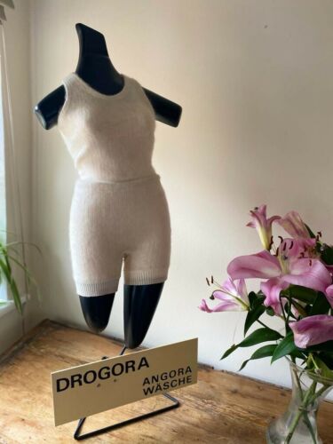 Vintage German Shop Angora Wool Mannequin