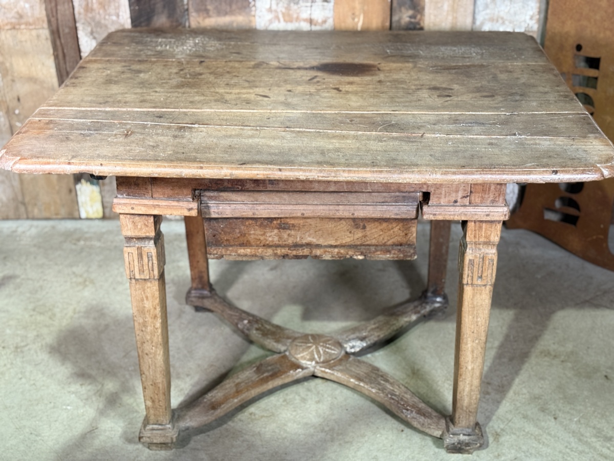 Antique French 18th Century Rectangular Vernacular Chestnut Work Dough Table