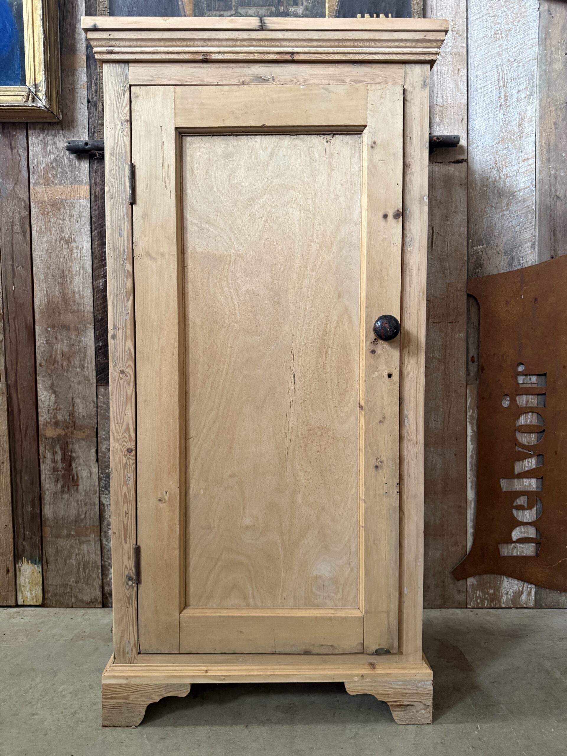Vintage Tall Pine Pantry Linen Storage Housekeeper Cupboard
