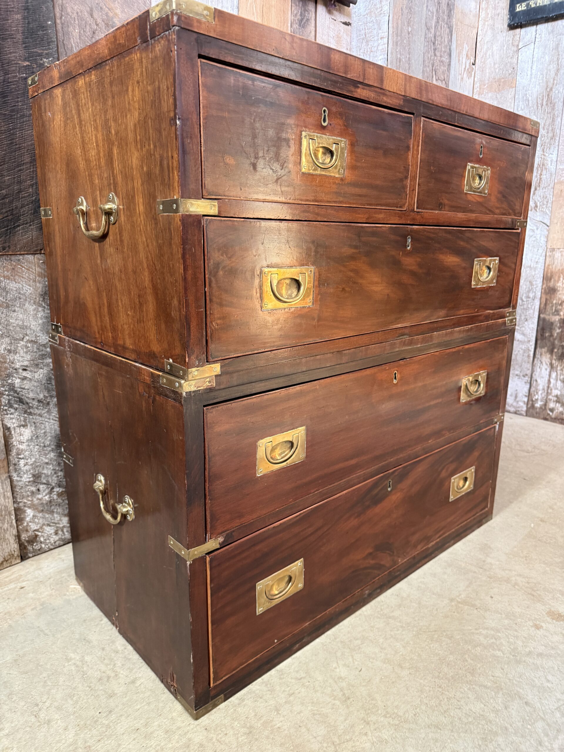 Victorian Mahogany Military Campaign Chest c1860 | Belvoir